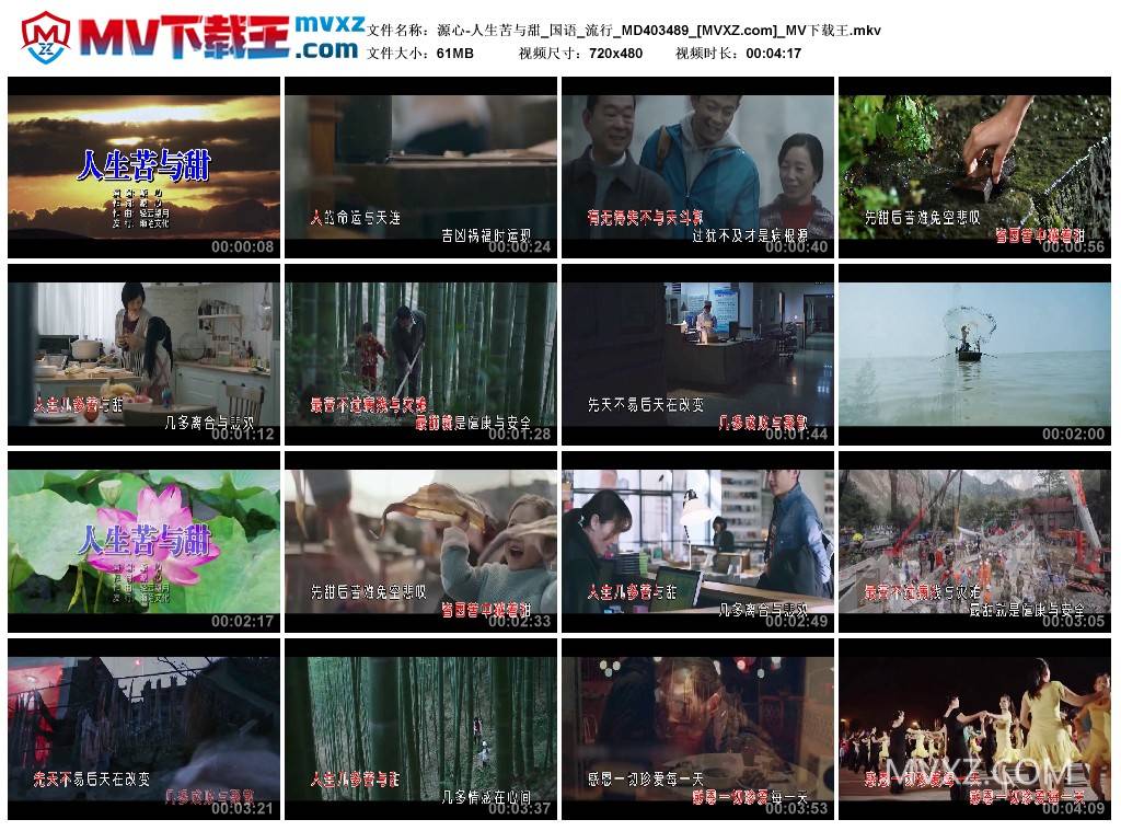 源心-人生苦与甜_国语_流行_MD403489